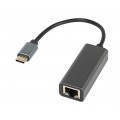 Išorinė USB tinklo plokštė USB C - RJ45 (K-L) 1000Mbps K-05 